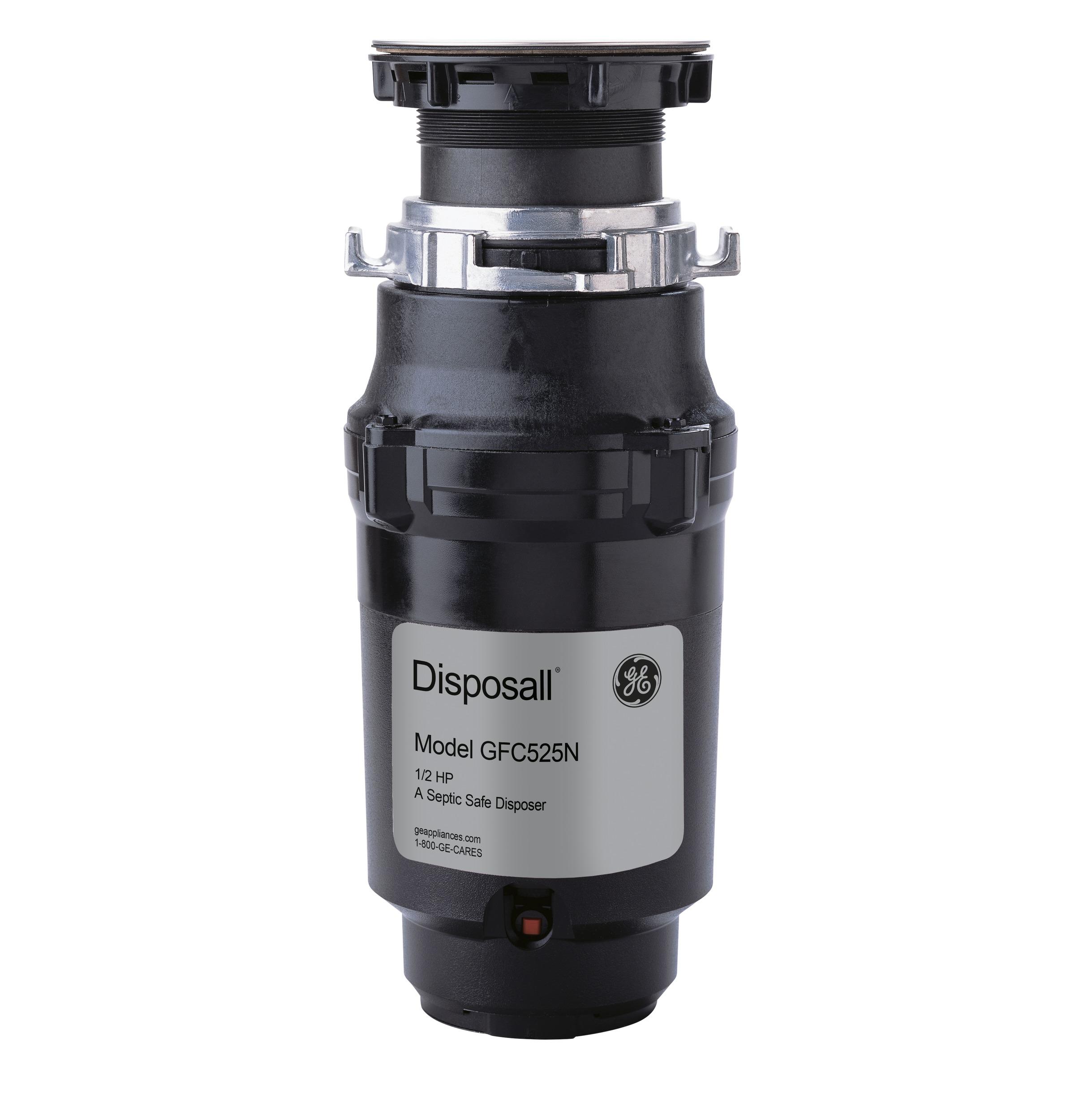 GE DISPOSALL® 1/2 HP Continuous Feed Garbage Disposer - Corded