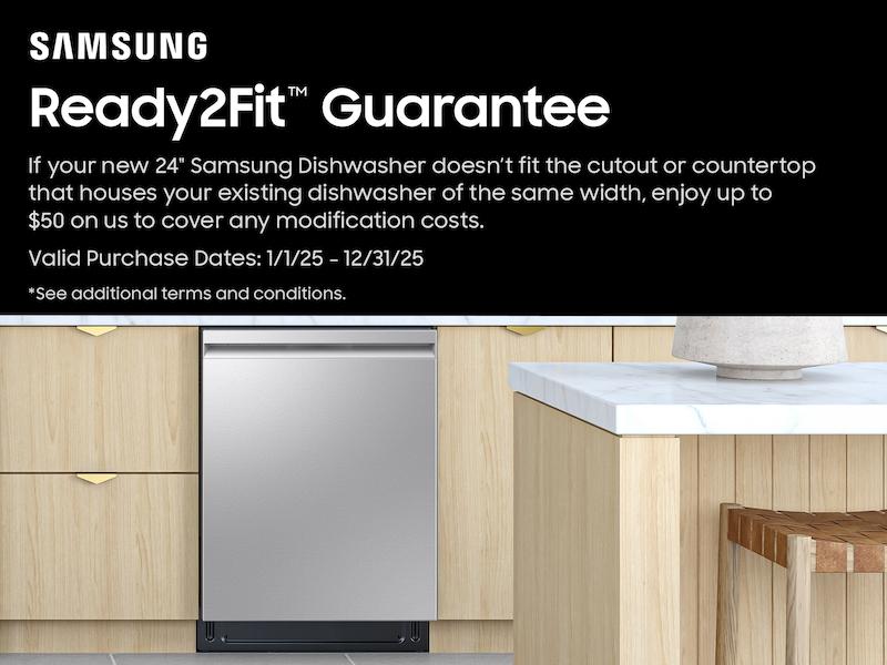 Samsung DW90F89T0USR 38 dBA Bespoke Smart Dishwasher with 3rd Rack Washing System in Fingerprint Resistant Stainless Steel