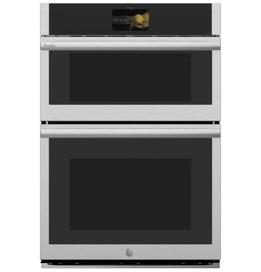 PT9900SWSS GE Profile™ 30 in. Combination Double Wall Oven with Convection, Air Fry, Steam, Sous Vide, and Advantium® Technology