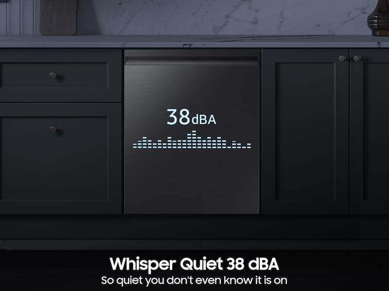 Samsung DW90F89T0UMT 38 dBA Bespoke Smart Dishwasher with 3rd Rack Washing System in Fingerprint Resistant Matte Black Steel