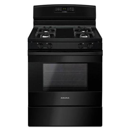 Amana® 30-inch Gas Range with Bake Assist Temps - Black