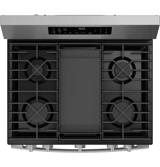 PGF700AYFS GE Profile™ 30" Smart Free-Standing Gas Convection Range with No Preheat Air Fry and EasyWash™ Oven Tray