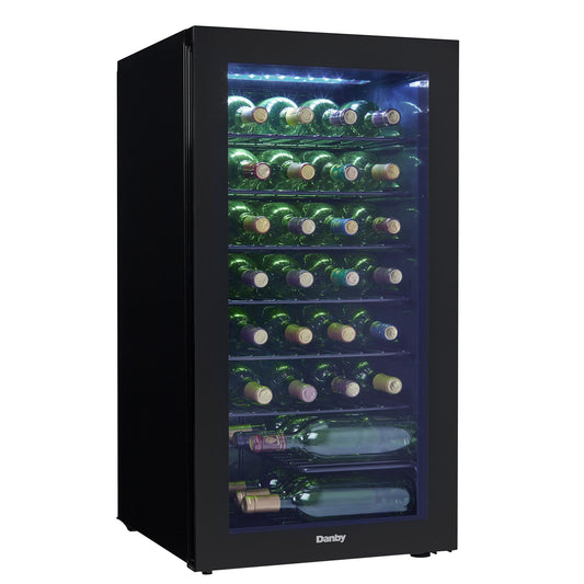 DWC036A2BDB6 Danby 36 Bottle Free-Standing Wine Cooler in Black