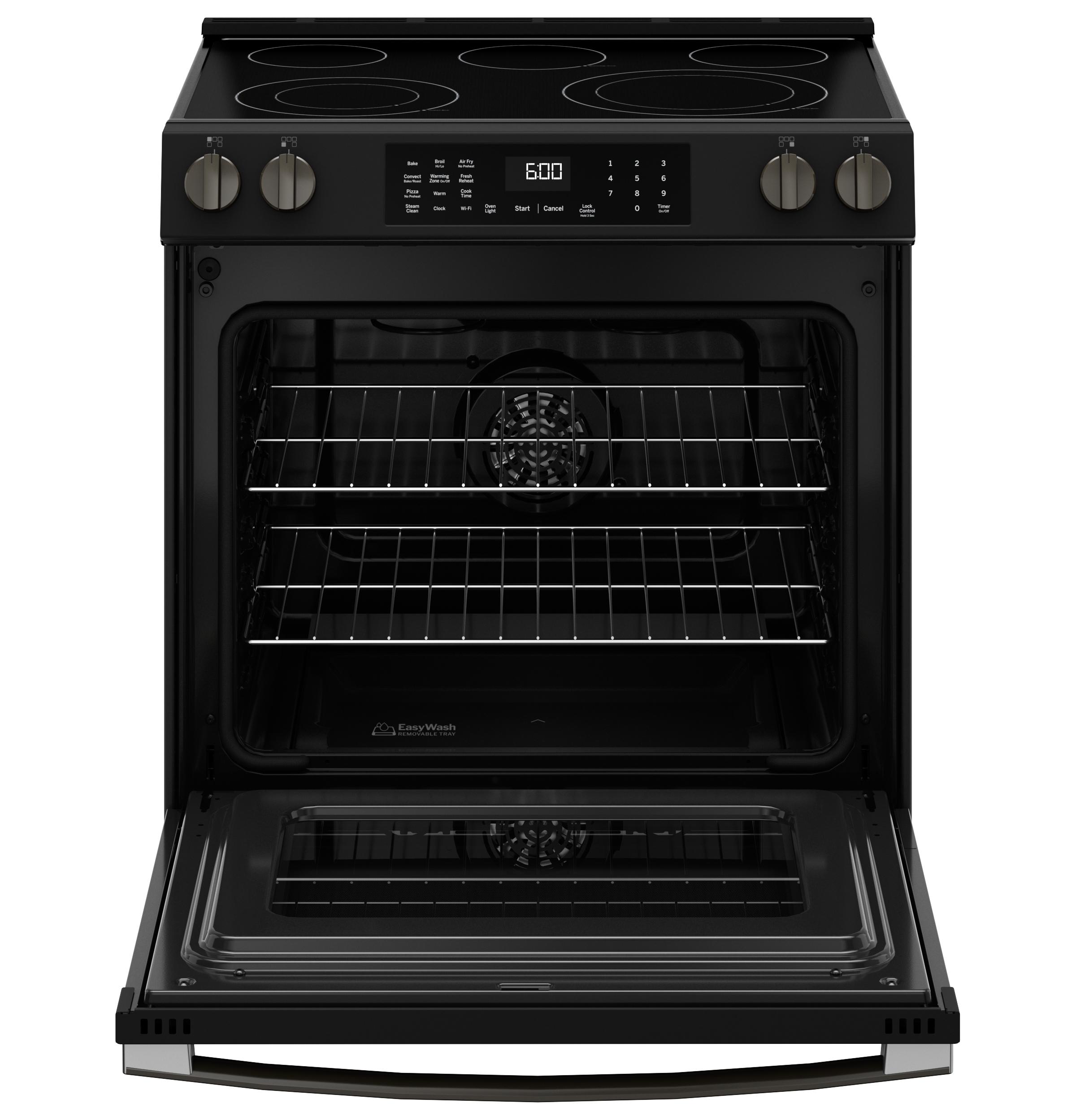 GRS600AVDS GE® ENERGY STAR® 30" Slide-In Electric Convection Range with No Preheat Air Fry and EasyWash™ Oven Tray