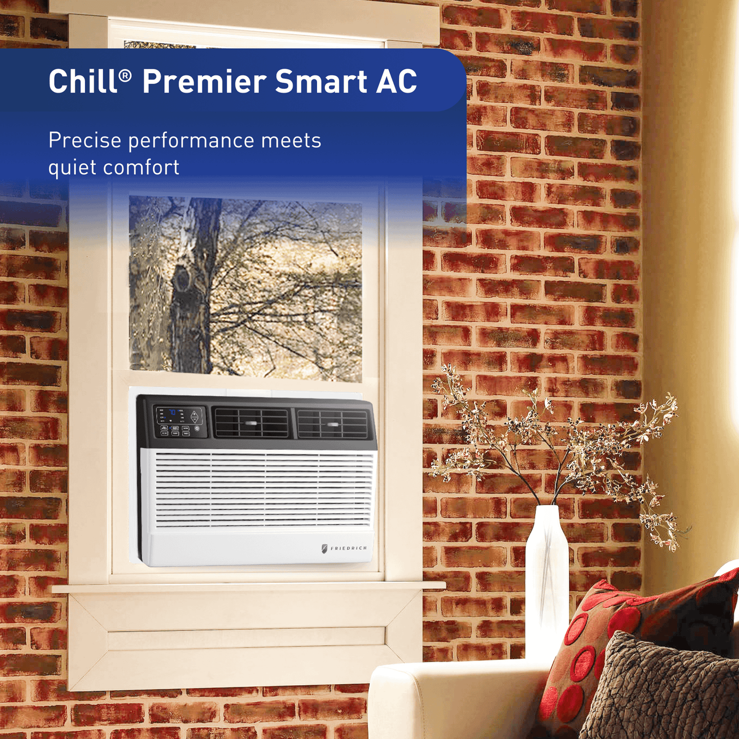 CCF10B10C Friedrich Chill Premier 10,000 BTU 115V Smart Window Air Conditioner - Cool Only