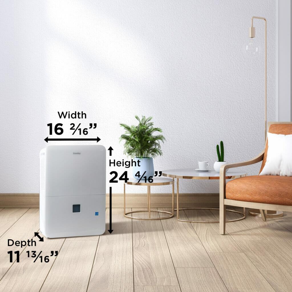 DDR050BJP2WDB Danby 50 Pint Dehumidifier with Pump in White