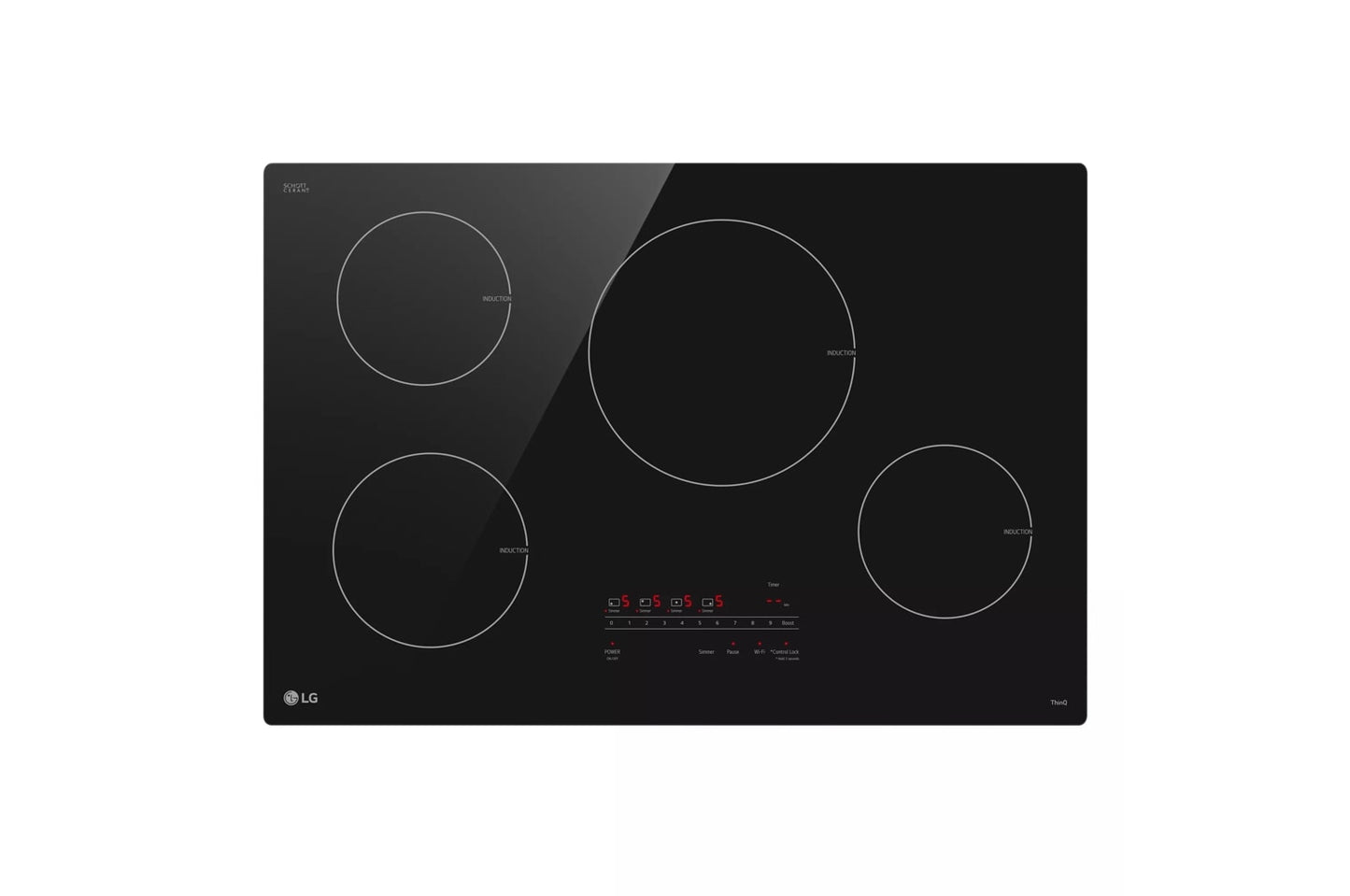 Lg CBIH3013BE 30 Inch Smart Induction Cooktop with UltraHeat™ 4.3kW Element