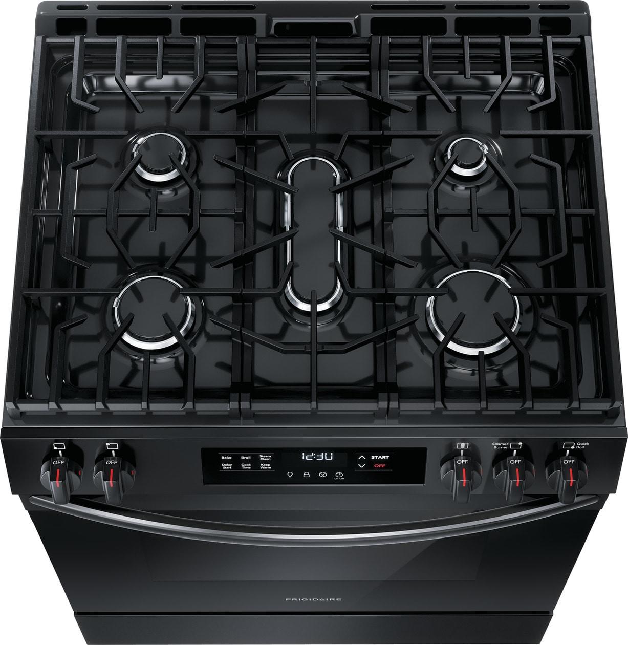 Frigidaire FCFG3062AB 30" Front Control Gas Range with Quick Boil