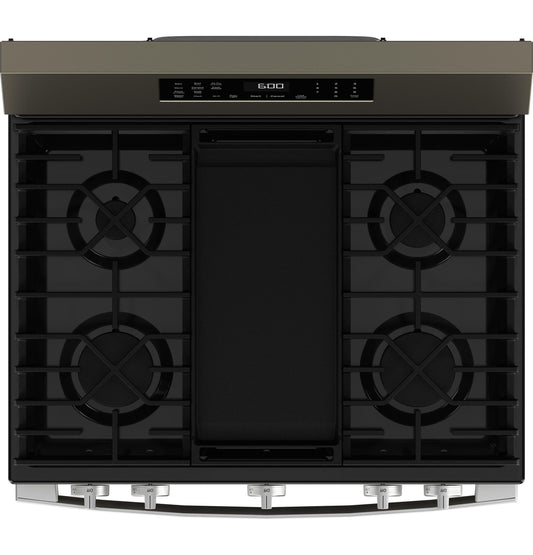 GGF600AVES GE® 30" Free-Standing Gas Convection Range with No Preheat Air Fry and EasyWash™ Oven Tray