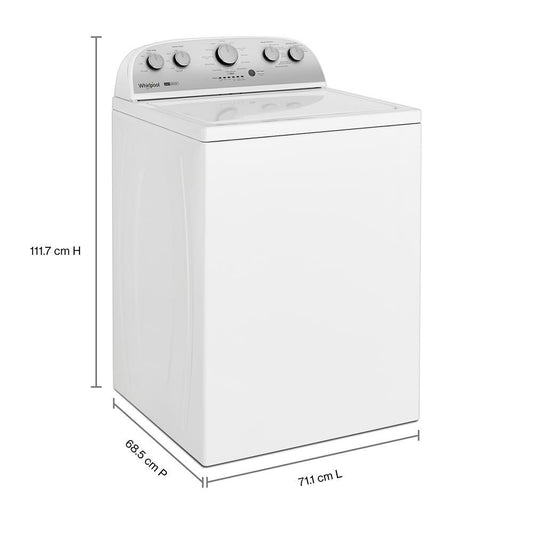 Whirlpool WTW4957PW 3.8-3.9 Cu. Ft. Whirlpool® Top Load Washer with Removable Agitator