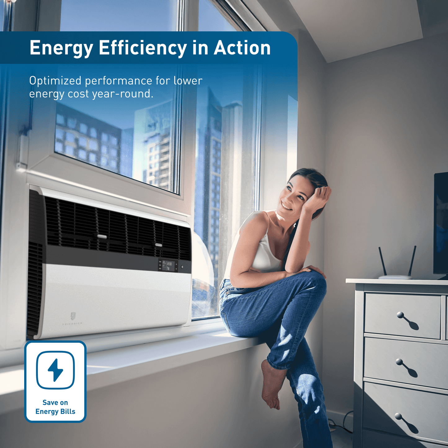 KCVM24B30A Friedrich K hl Inverter 24,000 BTU 230V Smart Window/Wall Air Conditioner - Cool only