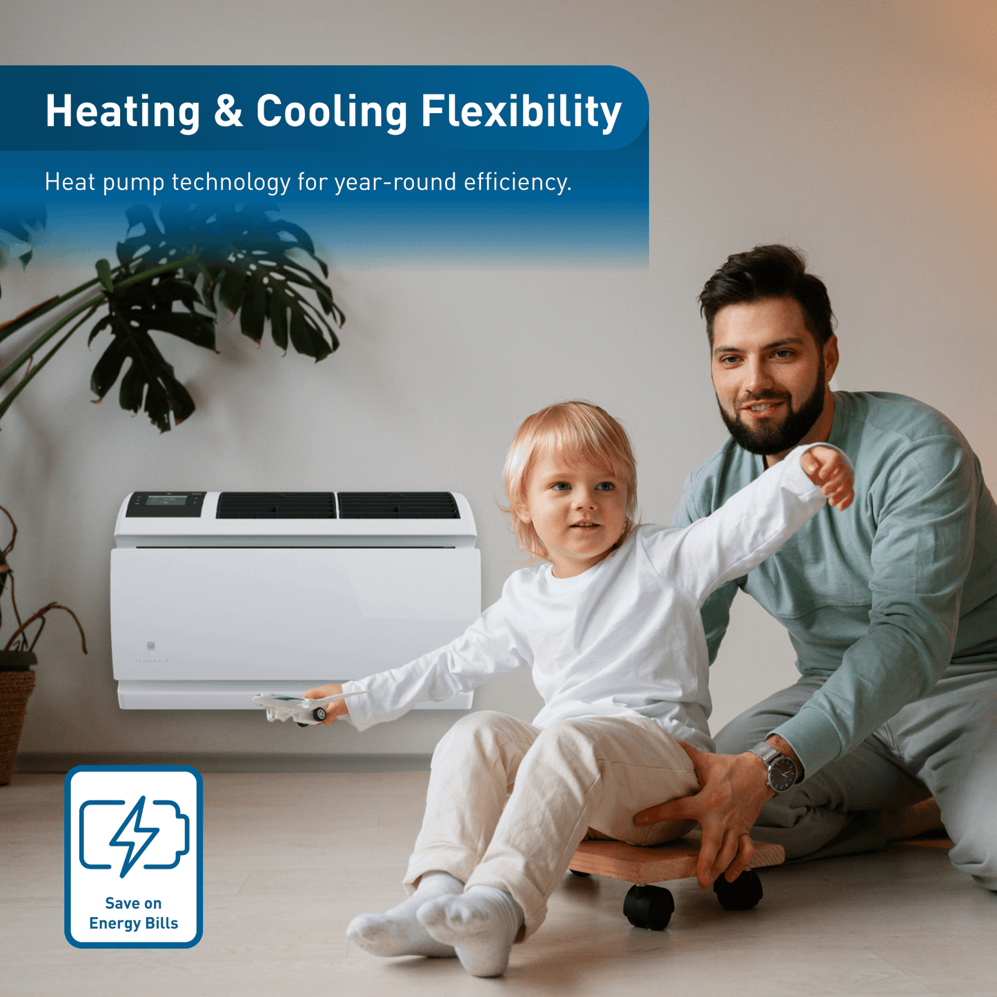 WHVT14B33A Friedrich WallMaster Inverter 14,000 BTU 230V Smart Through-the-Wall Air Conditioner with Heat Pump