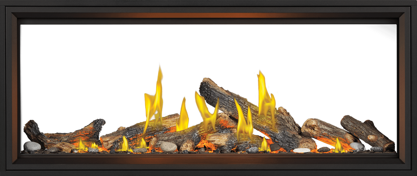 Napoleon Bbq TLV62LN2 Tall Linear Vector 62 See Through with Luminous Logs with Luminous Logs