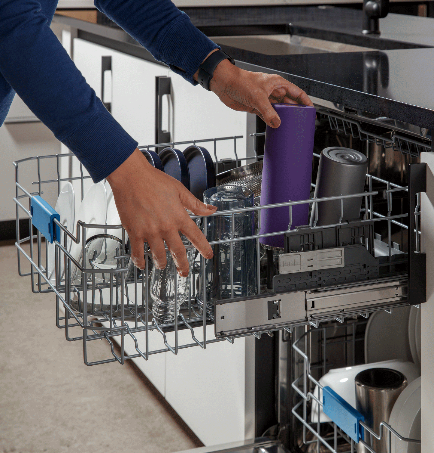 PDT795SBVTS GE Profile™ ENERGY STAR Smart UltraFresh System Dishwasher with Microban™ Antimicrobial Technology with Deep Clean Washing 3rd Rack, 39 dBA