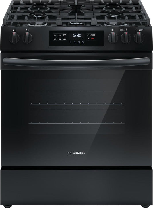 Frigidaire FCFG3062AB 30" Front Control Gas Range with Quick Boil
