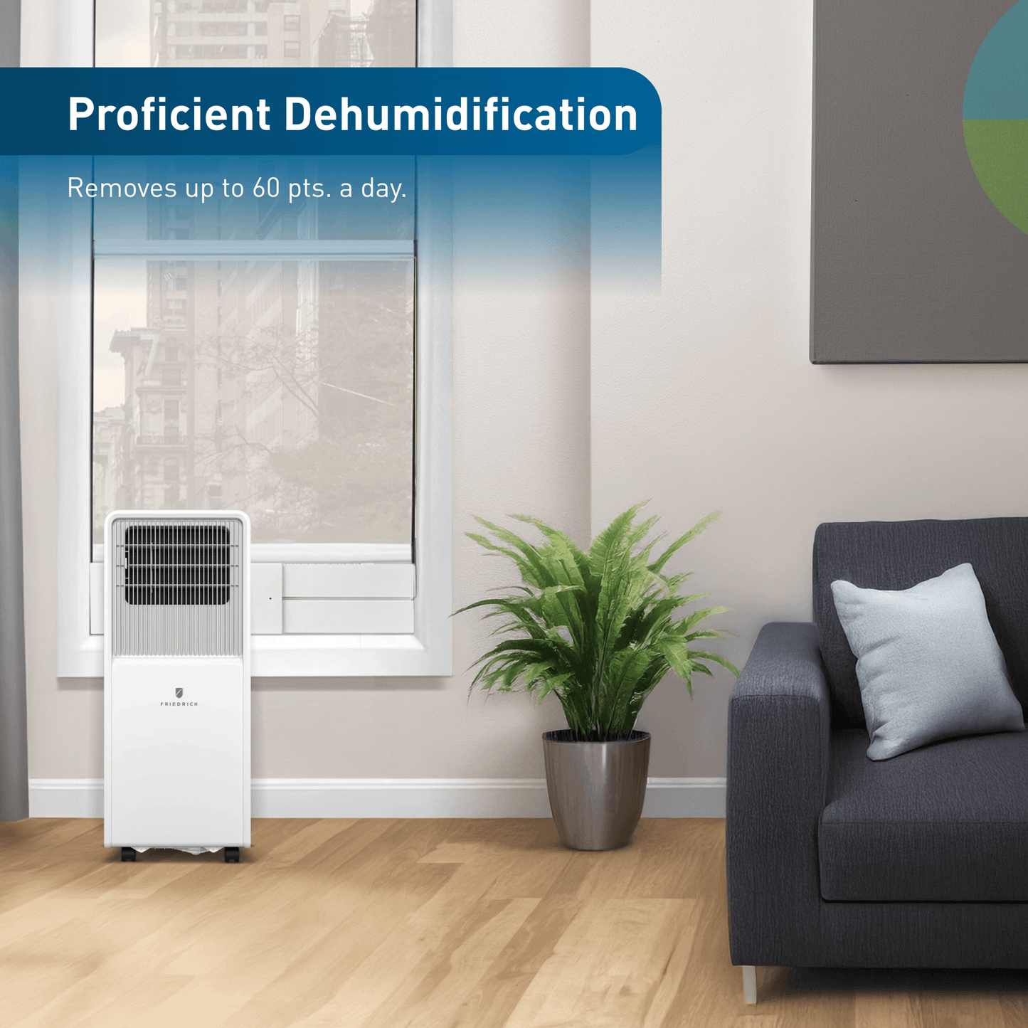 ZCP10SB Friedrich ZoneAire Compact 10,000 BTU Single-Hose Smart Portable Air Conditioner