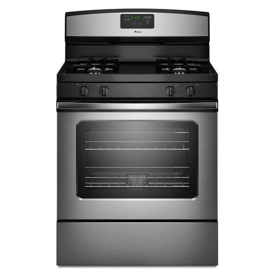 Amana® 5.0 cu. ft. Gas Oven Range with Easy Touch Electronic Controls - Stainless Steel