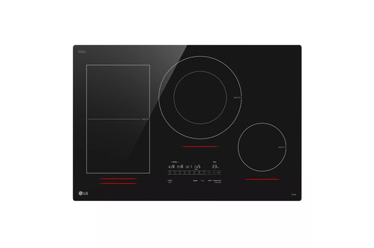 Lg CBIH3017BE 30" Induction Cooktop, 4 Elements, White Backlit, Red Bar, Bridge, ThinQ®