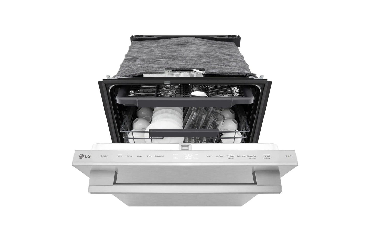 Lg LDNTM545S Smart FlushFit™ Top Control Dishwasher with 1-Hour Wash & Dry, QuadWash® Pro, and Dynamic Heat Dry™ w/AutoVent Dry™