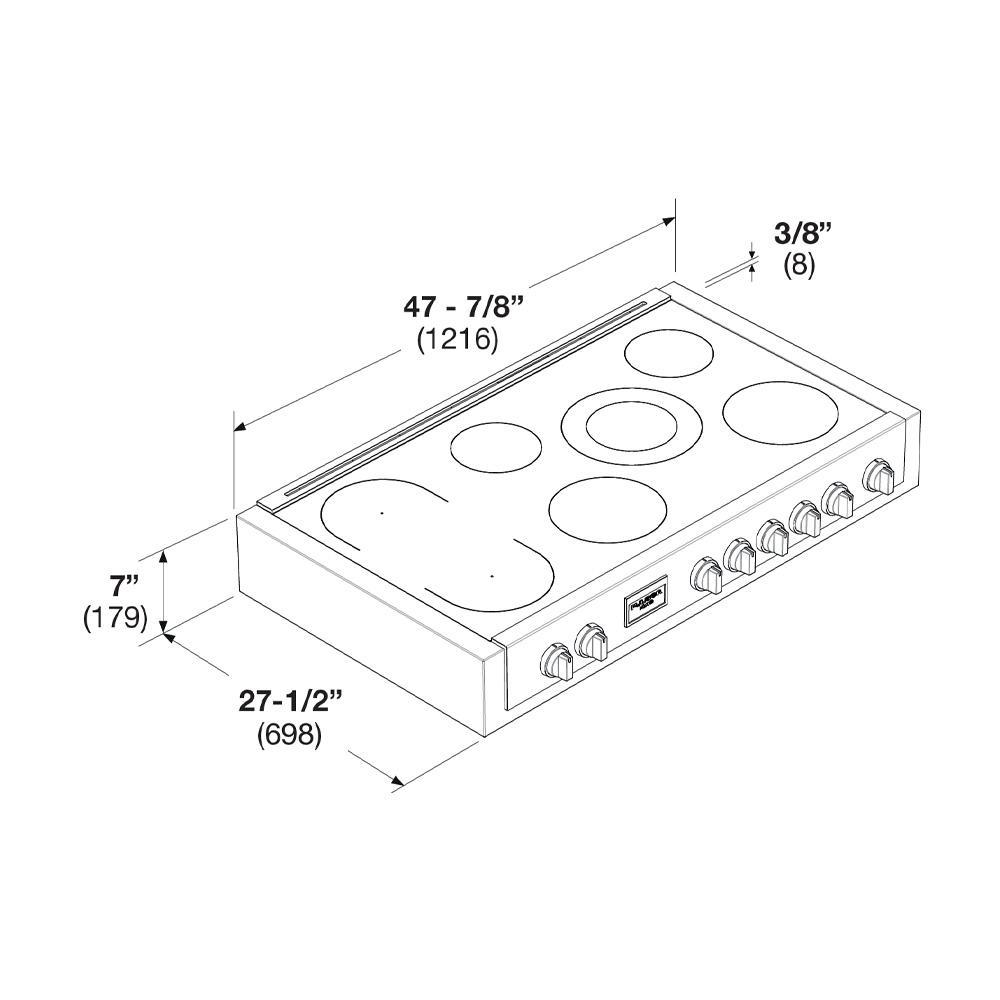 SOFIA 48 PRO INDUCTION RANGETOP - ALL GLASS