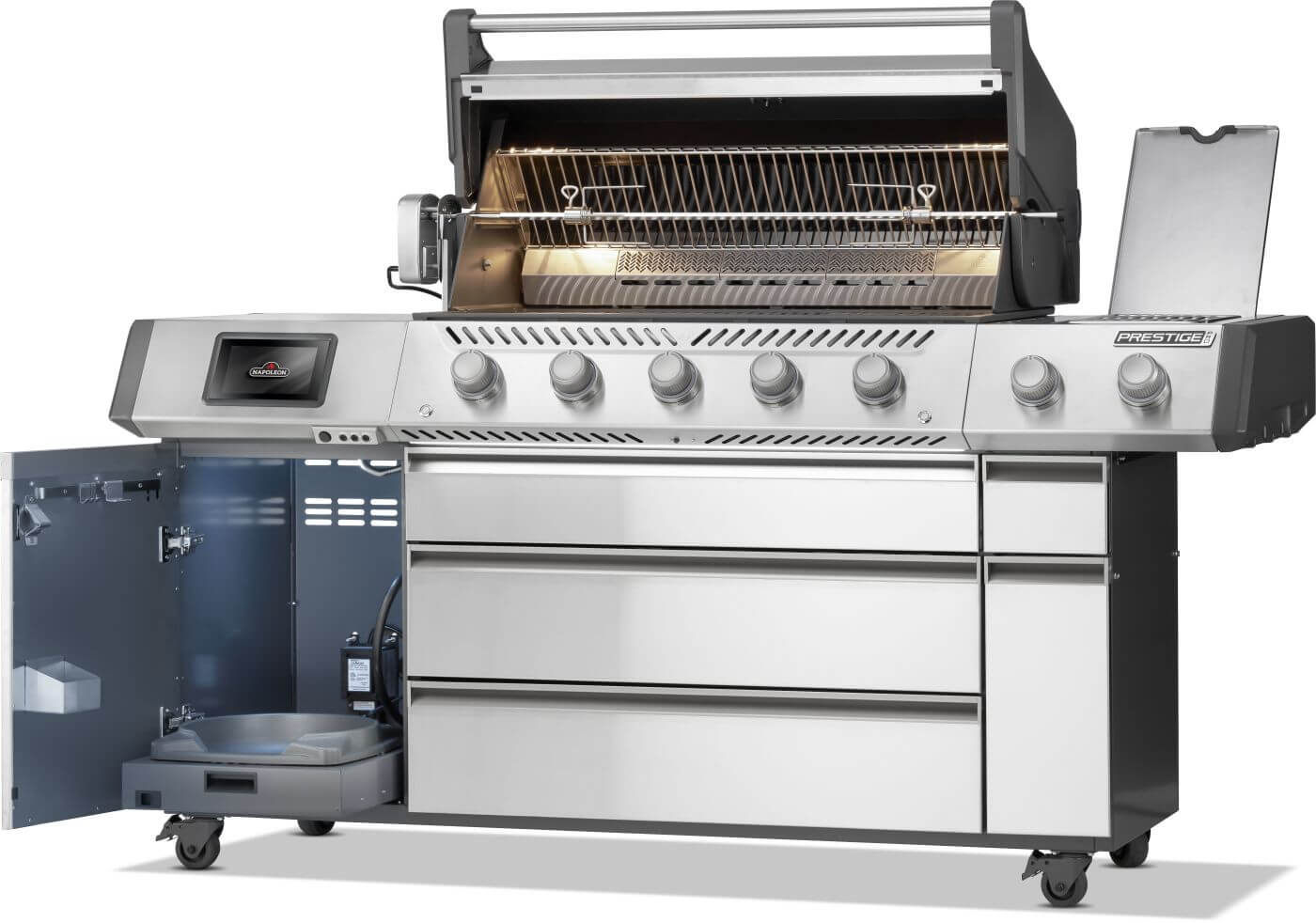 Napoleon Bbq PRO665VXRSIBPSS Prestige PRO 665 Elite with Smart Technology & Electric Smoker Box , Propane, Stainless Steel