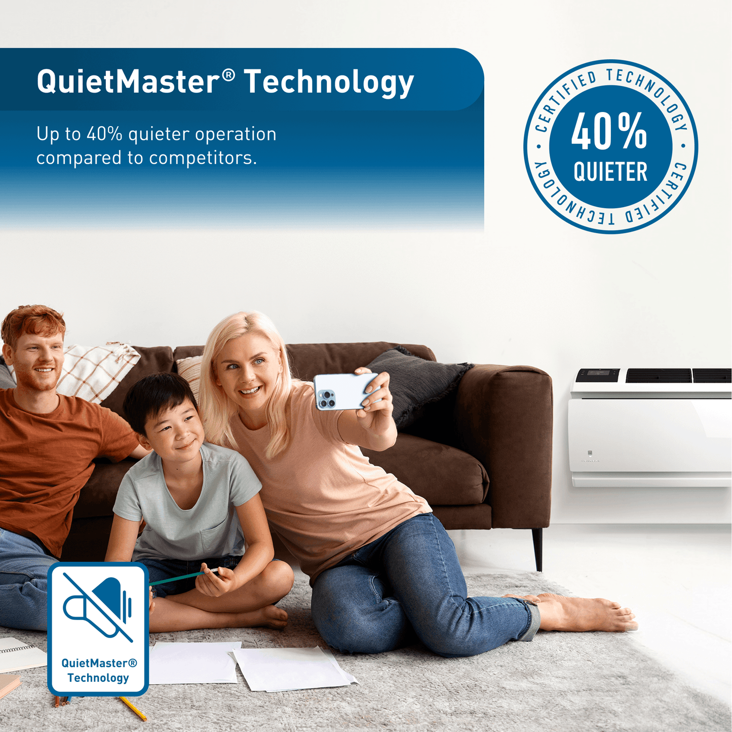 WHVT14B33A Friedrich WallMaster Inverter 14,000 BTU 230V Smart Through-the-Wall Air Conditioner with Heat Pump