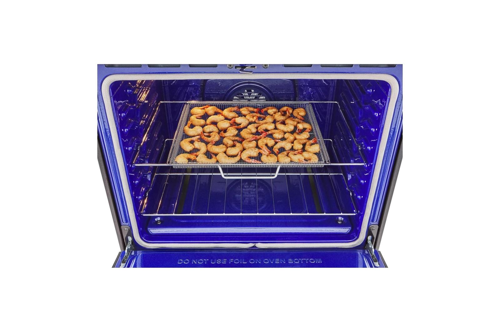 Lg LSGL5833X 5.8 cu.ft. Smart Gas Single Oven Slide-in Range, Air Fry, Fan Convection, EasyClean®, Self Clean, ThinQ®, Printproof® Stainless Steel - New Handle