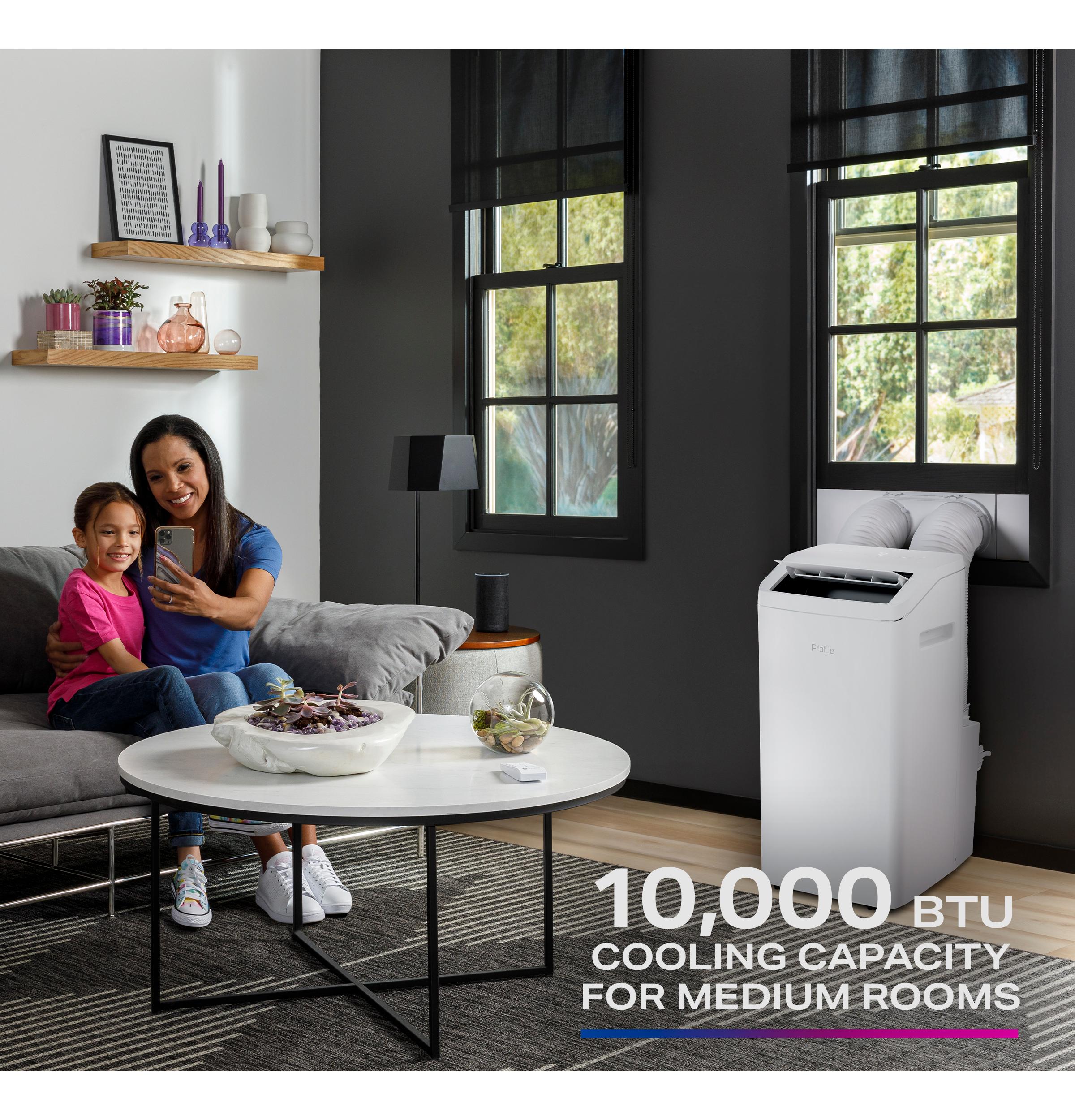 PPHV10WWF GE Profile® 10,000 BTU Dual-Hose, Inverter Portable Air Conditioner with Dehumidifier and Remote, White