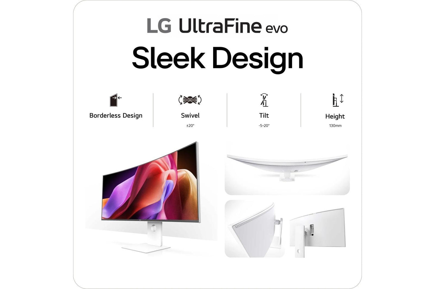 Lg 40U990AW 40 Inch UltraFine evo™ 5K2K WUHD Nano IPS Black Monitor with Thunderbolt™ 5 PD 96W