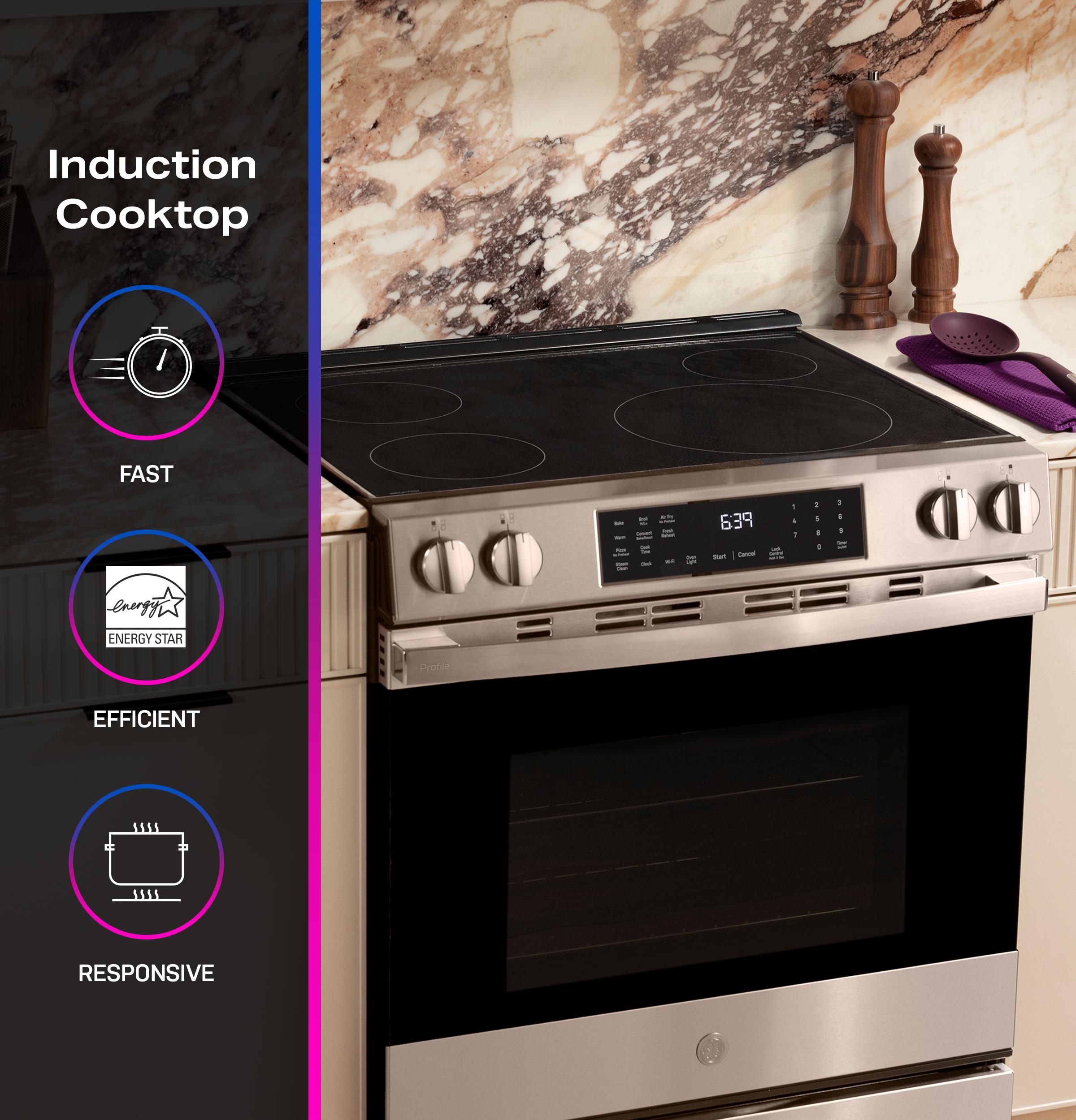 PHS700AYFS GE Profile™ ENERGY STAR® 30" Smart Slide-In Induction and Convection Range with No Preheat Air Fry and EasyWash™ Oven Tray