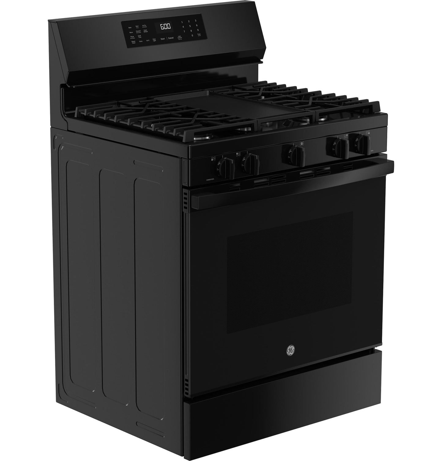 GGF600AVBB GE® 30" Free-Standing Gas Convection Range with No Preheat Air Fry and EasyWash™ Oven Tray