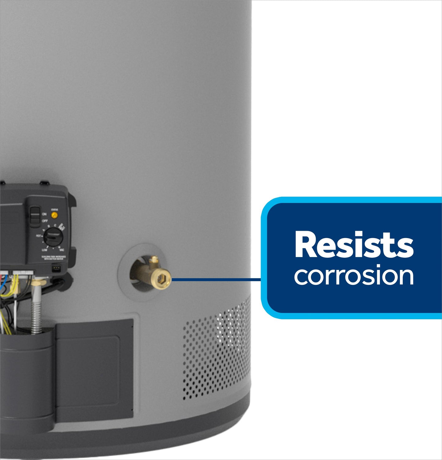 GG40T08AYV GE RealMAX Choice 40-Gallon Tall Natural Gas Power Vent Low-NOx Water Heater