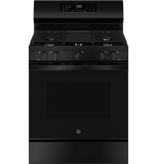 GGF600AVBB GE® 30" Free-Standing Gas Convection Range with No Preheat Air Fry and EasyWash™ Oven Tray