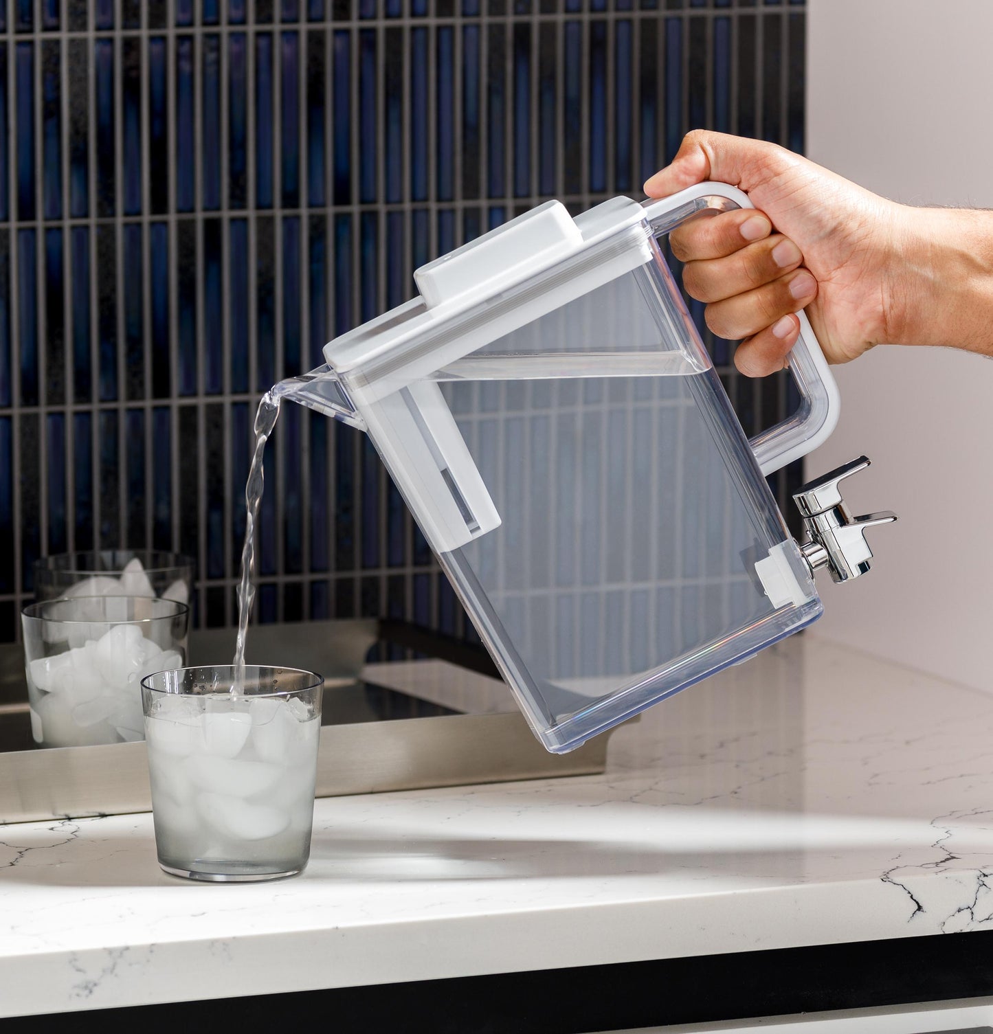 PAE28BYTFS GE Profile™ ENERGY STAR® 28.3 Cu. Ft. Quad-Door Refrigerator with Dual-Dispense AutoFill Pitcher