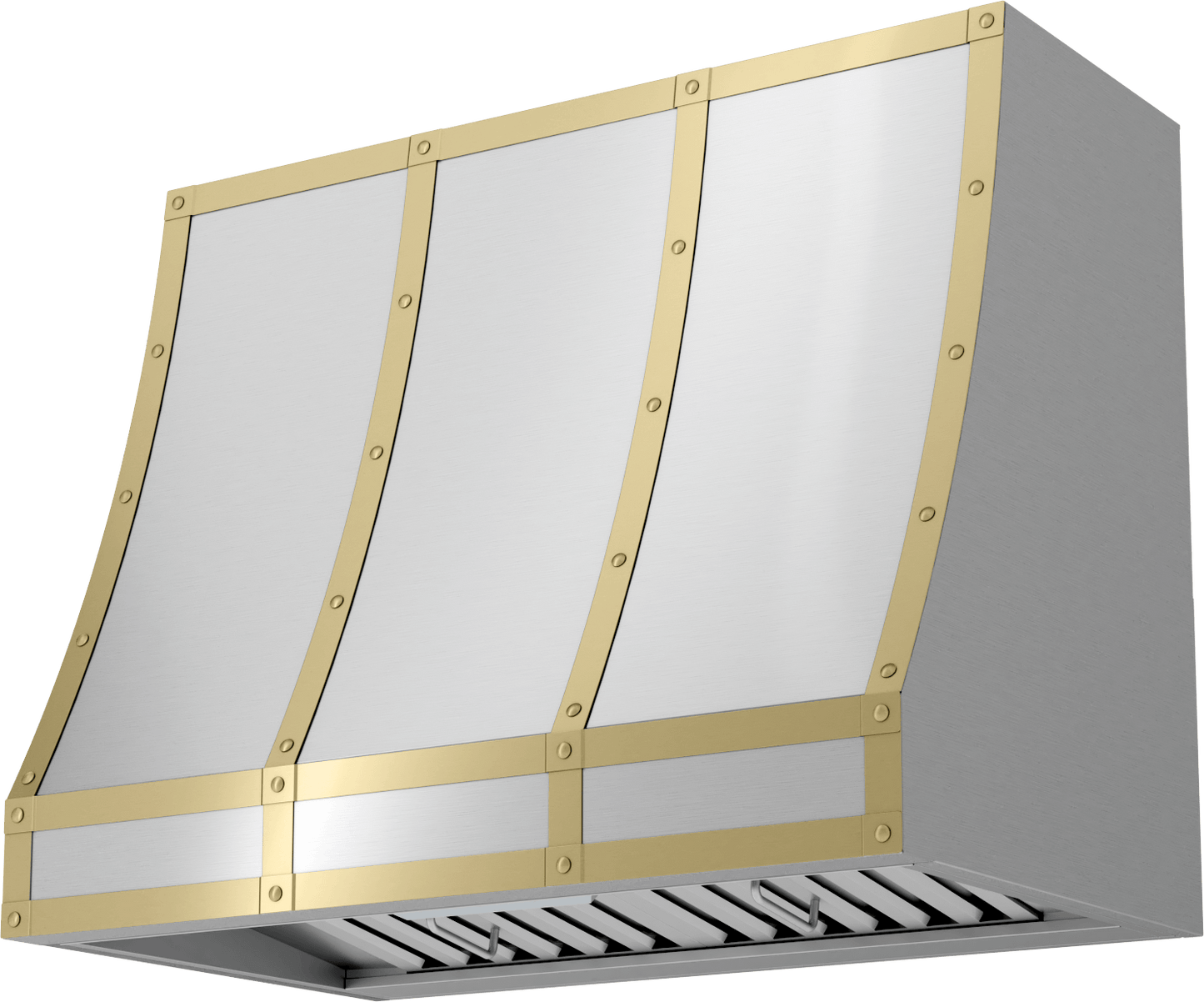 Zephyr BKFT36ASG Forte Hood Banding Kit, 36in, Satin Gold Finish