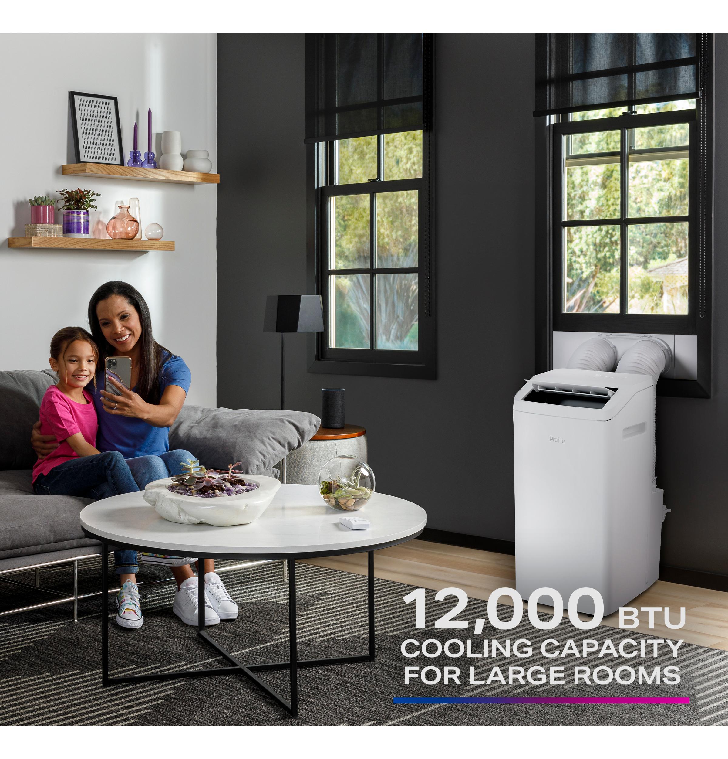 PPHH12WWF GE Profile® 12,000 BTU Dual-Hose, Inverter Heat/Cool Portable Air Conditioner with Dehumidifier and Remote, White