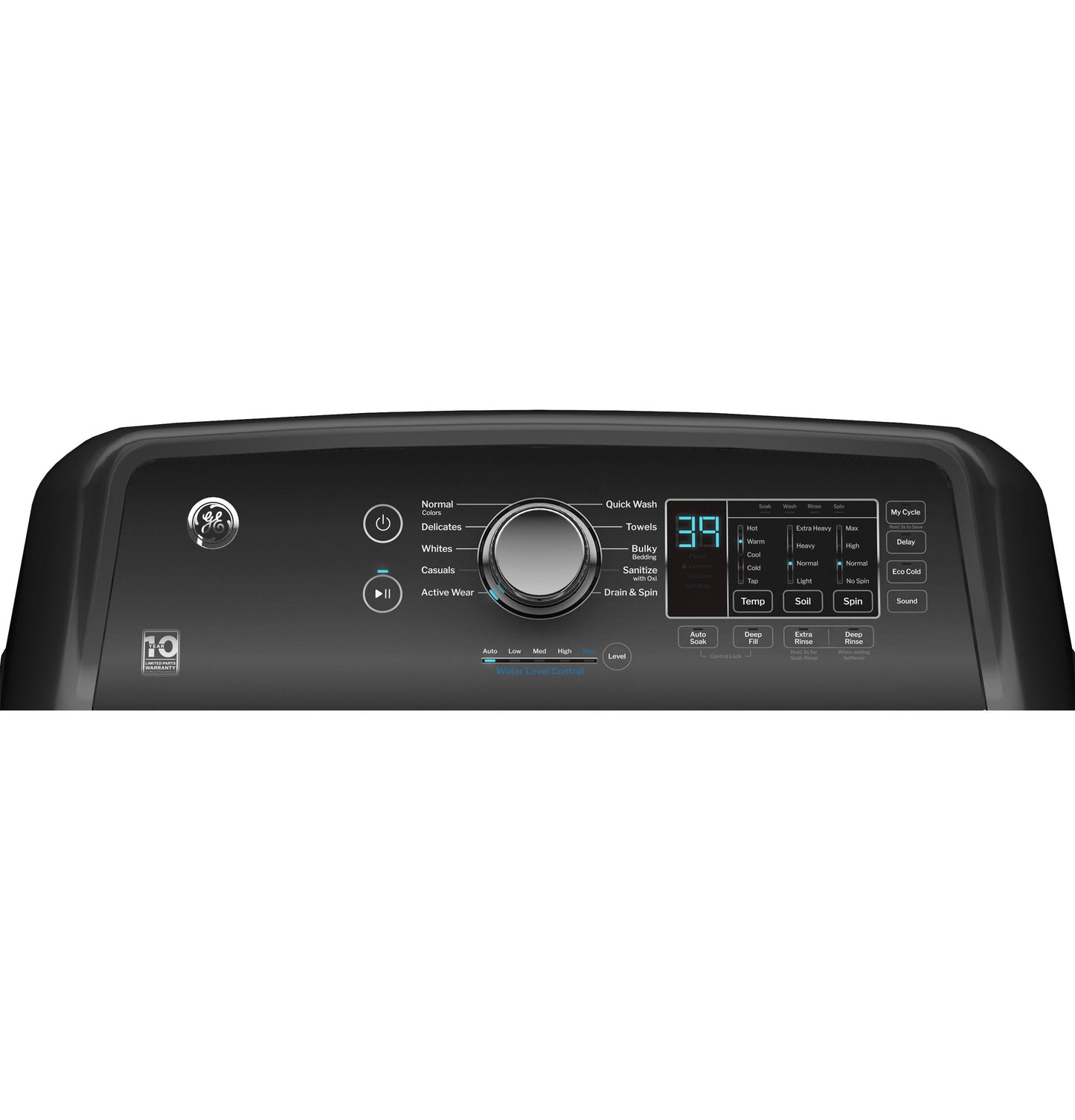 GTW585BPVDG GE® 4.5 cu. ft. Capacity Washer with Water Level Control