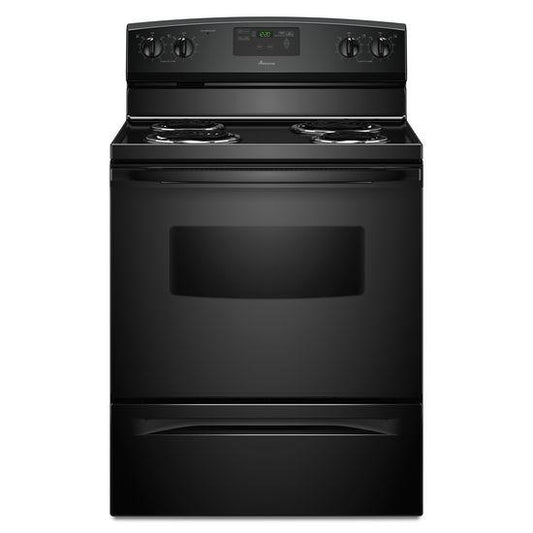 30-inch Amana® Electric Range with Self Clean - black