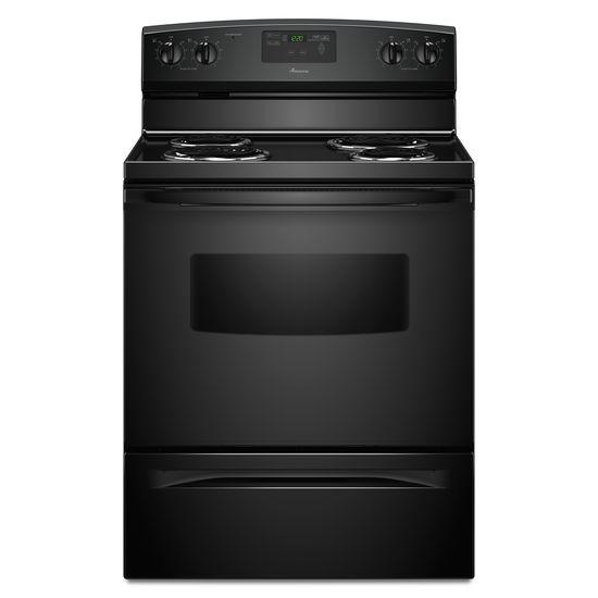 30-inch Amana® Electric Range with Self Clean - black