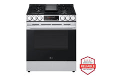 Lg LSGL5833X 5.8 cu.ft. Smart Gas Single Oven Slide-in Range, Air Fry, Fan Convection, EasyClean®, Self Clean, ThinQ®, Printproof® Stainless Steel - New Handle