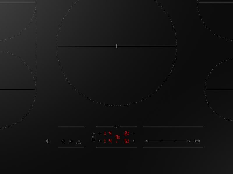 Samsung CC70F36S2D 36" Induction Cooktop with Anti-Scratch Matte Glass and Sync Burners in Black