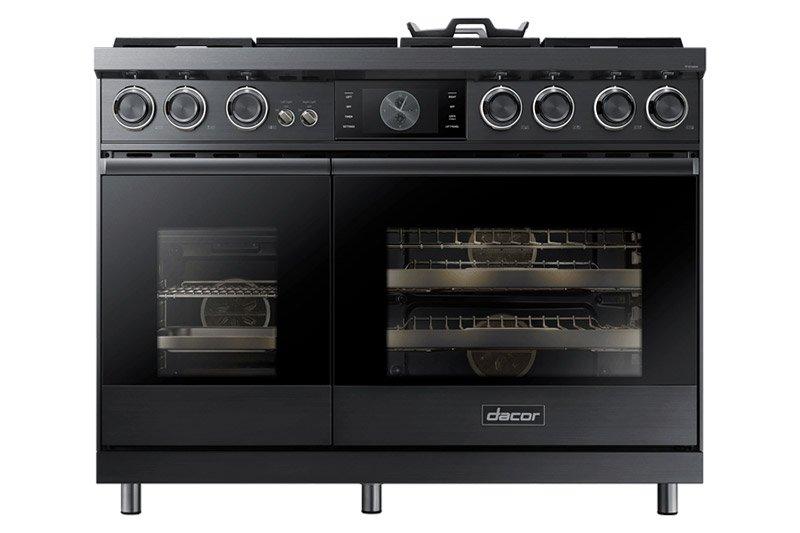 Dacor DOP48M96DHM 48" Pro Dual-Fuel Steam Range, Graphite Stainless Steel, Natural Gas/High Altitude