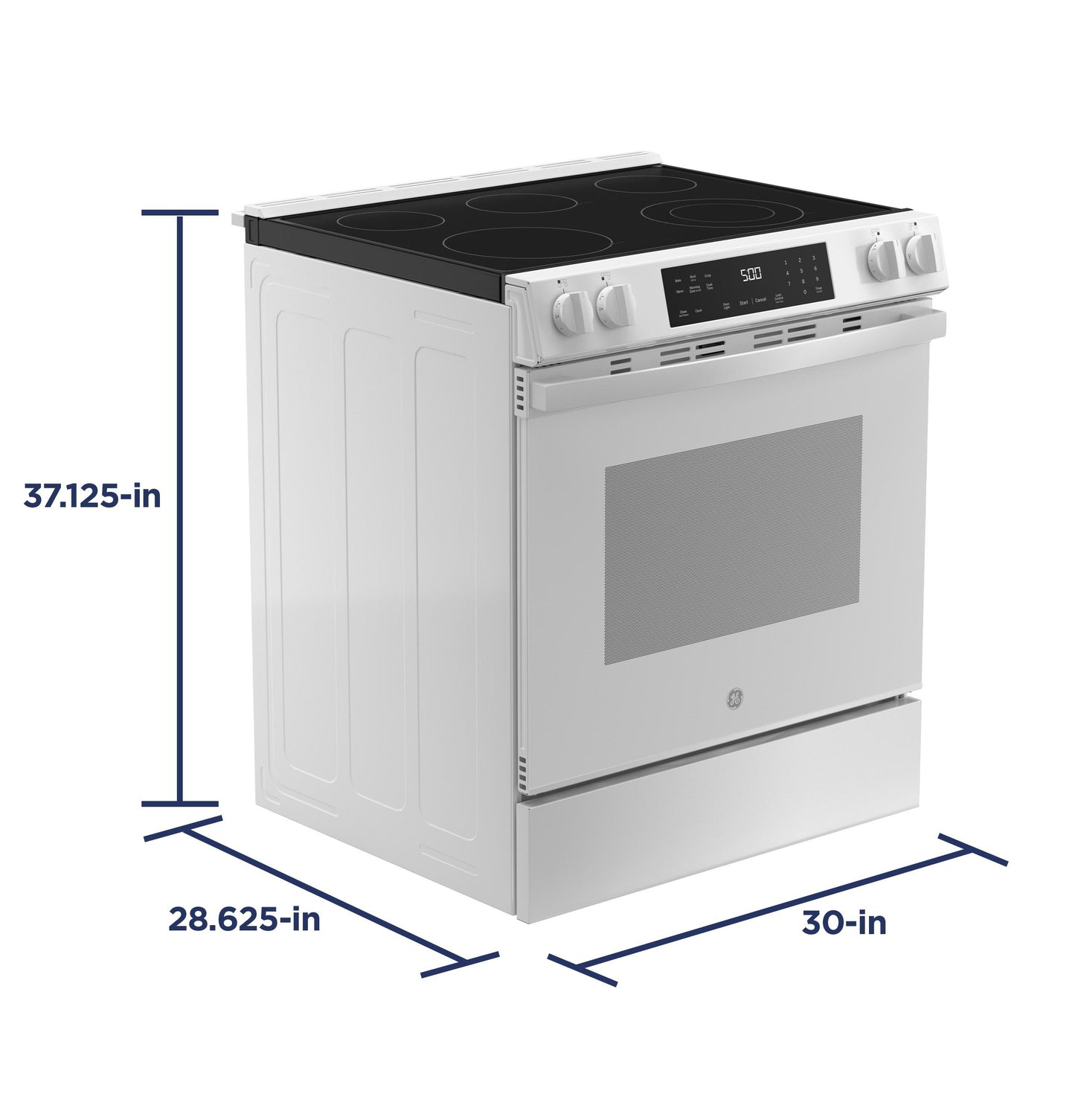 GRS500PVWW GE® ENERGY STAR® 30" Slide-In Electric Range with Crisp Mode