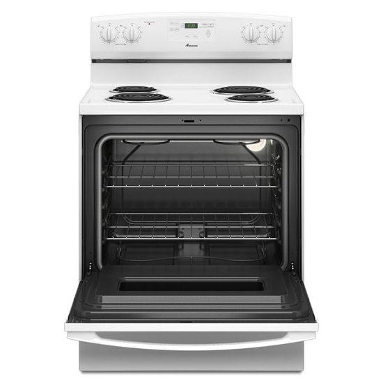 30-inch Amana® Electric Range with Self Clean - black