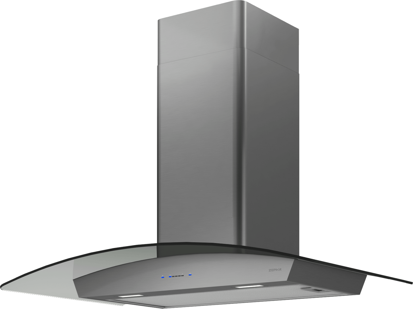 Zephyr ZRVM90CBSGG Ravenna Wall, 90cm, Black SS+Gray Glass, LED
