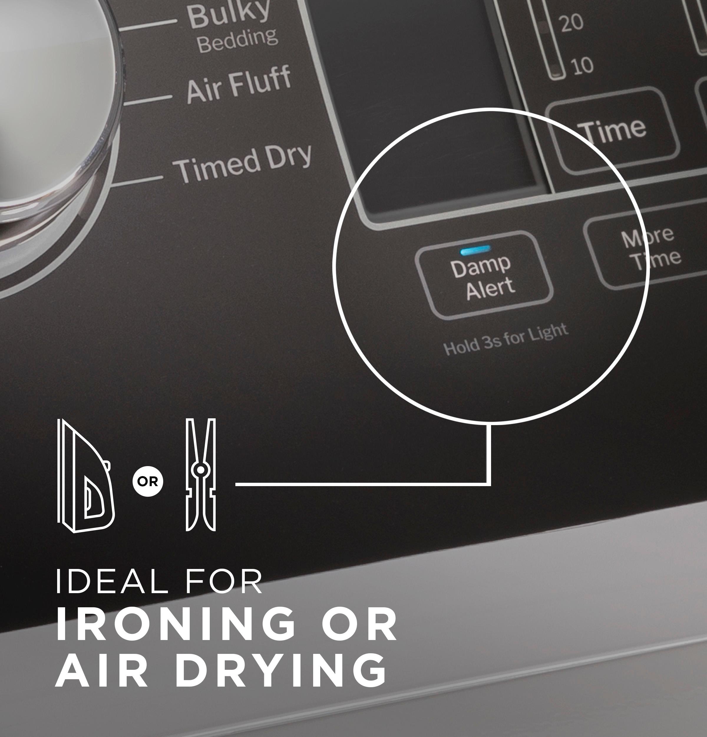GTD58EBPVDG GE® 7.4 cu. ft. Capacity Electric Dryer with Up To 120 ft. Venting and Sensor Dry