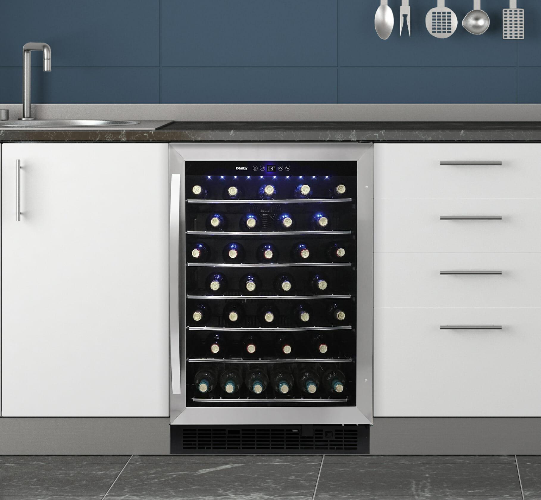 Danby 60 Bottle Built-in Wine Cooler in Stainless Steel