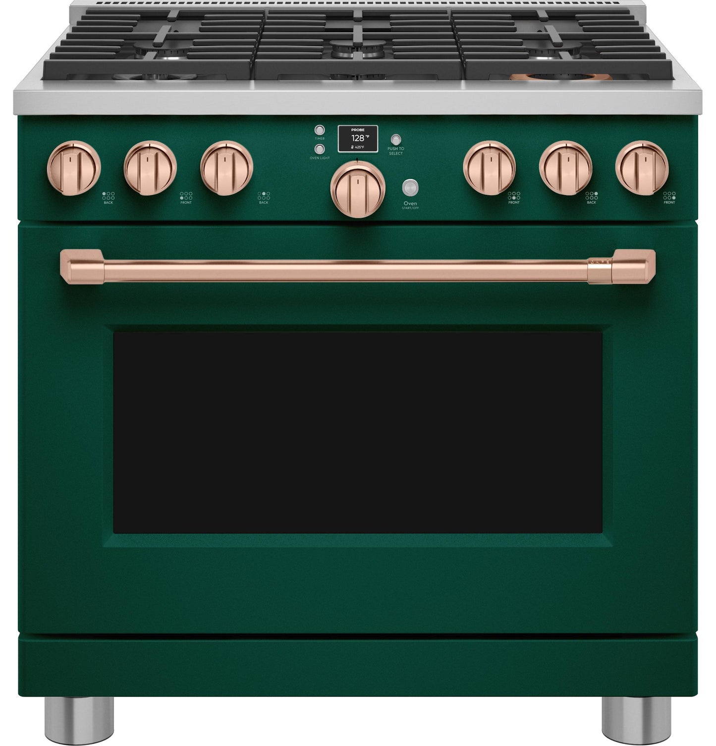 Cafe C2Y366P5TG2 Caf(eback)™ 36" Smart Dual-Fuel Commercial-Style Range with 6 Burners (Natural Gas)