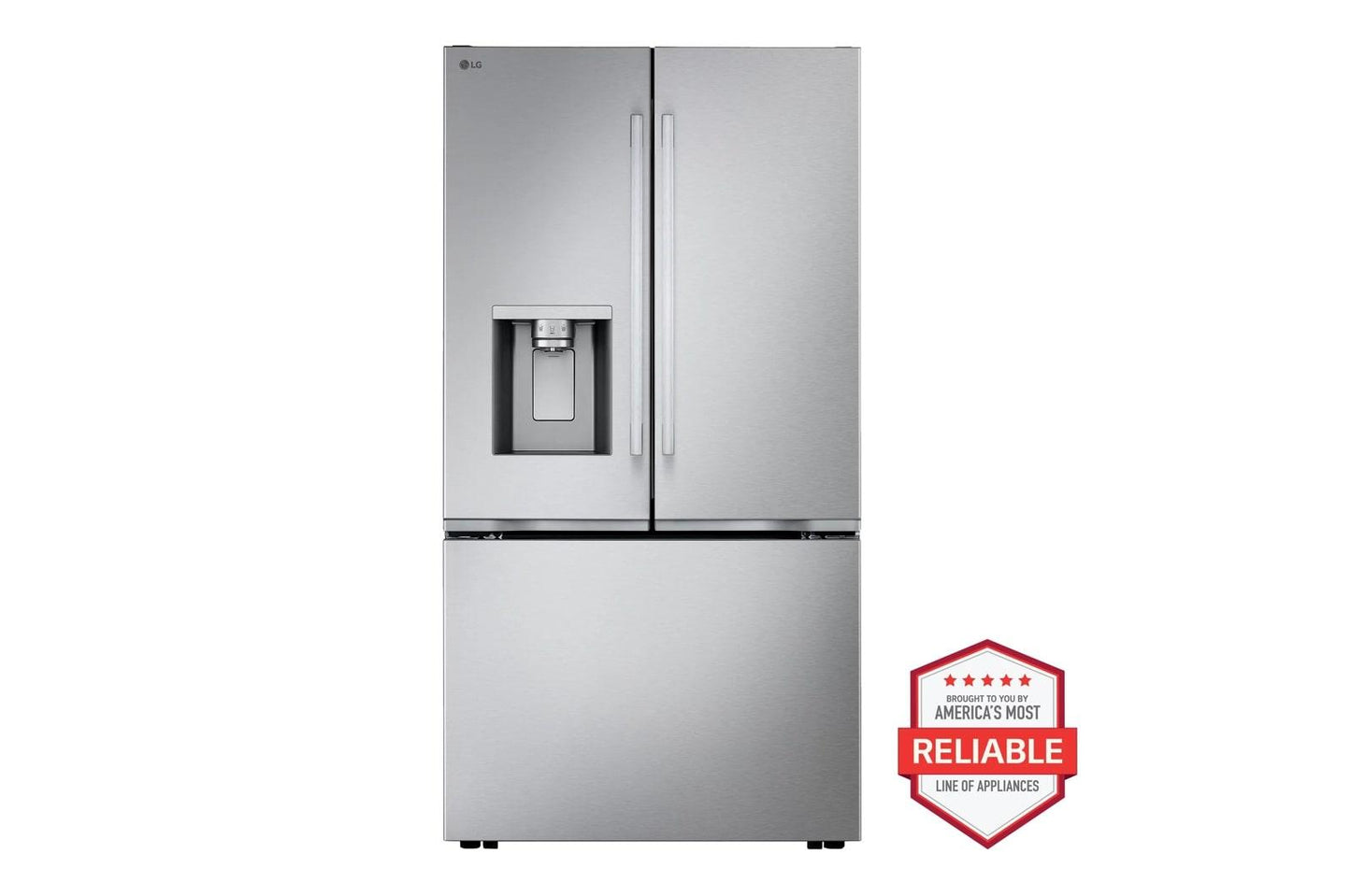 Lg LF26WCH5HS 26 cu. ft. 3 Door French Door, Counter Depth, Ice and Water with Craft Ice™