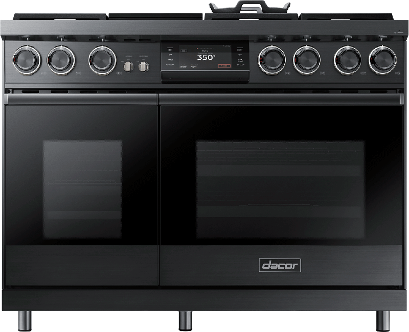 Dacor DOP48M96DHM 48" Pro Dual-Fuel Steam Range, Graphite Stainless Steel, Natural Gas/High Altitude